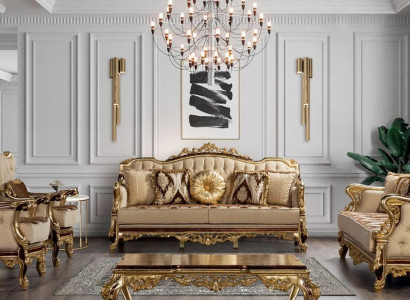 Classic Sofa Set Couchtisch Sessel Couch 5pc Chesterfield Möbel